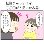 紅白饅頭を◯◯◯だと思った2歳児